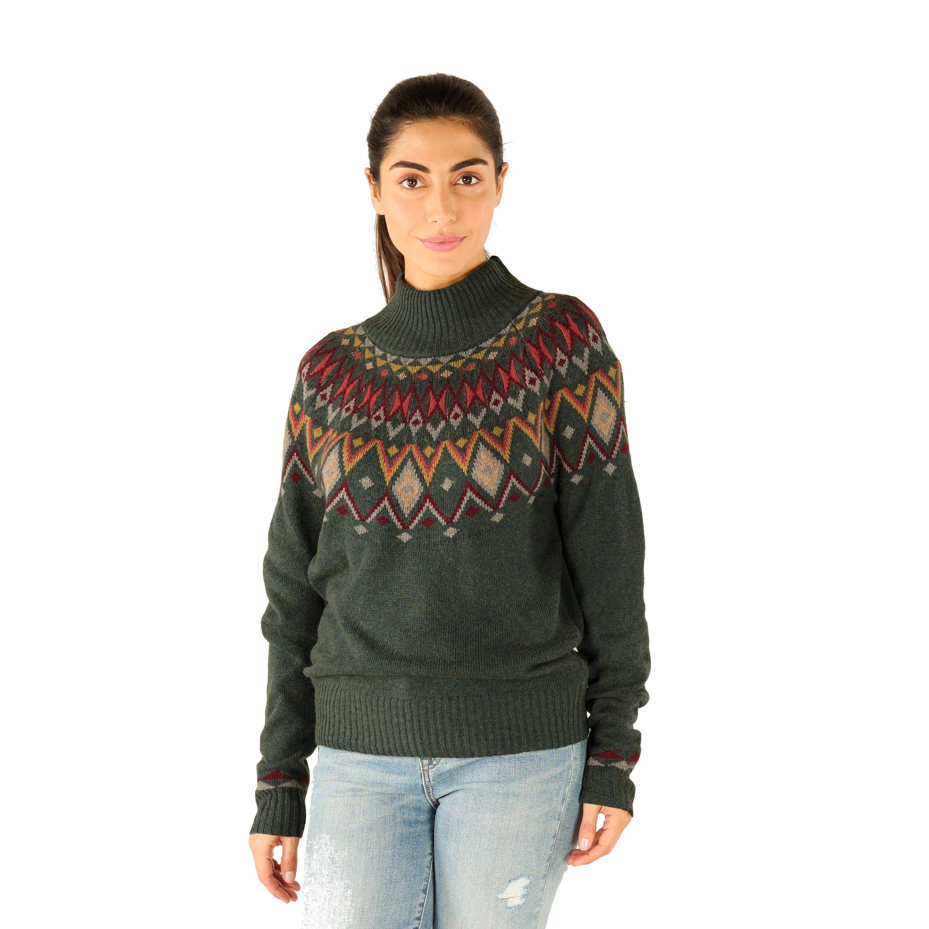 Women's Indu Mock Neck - Green - Image 2