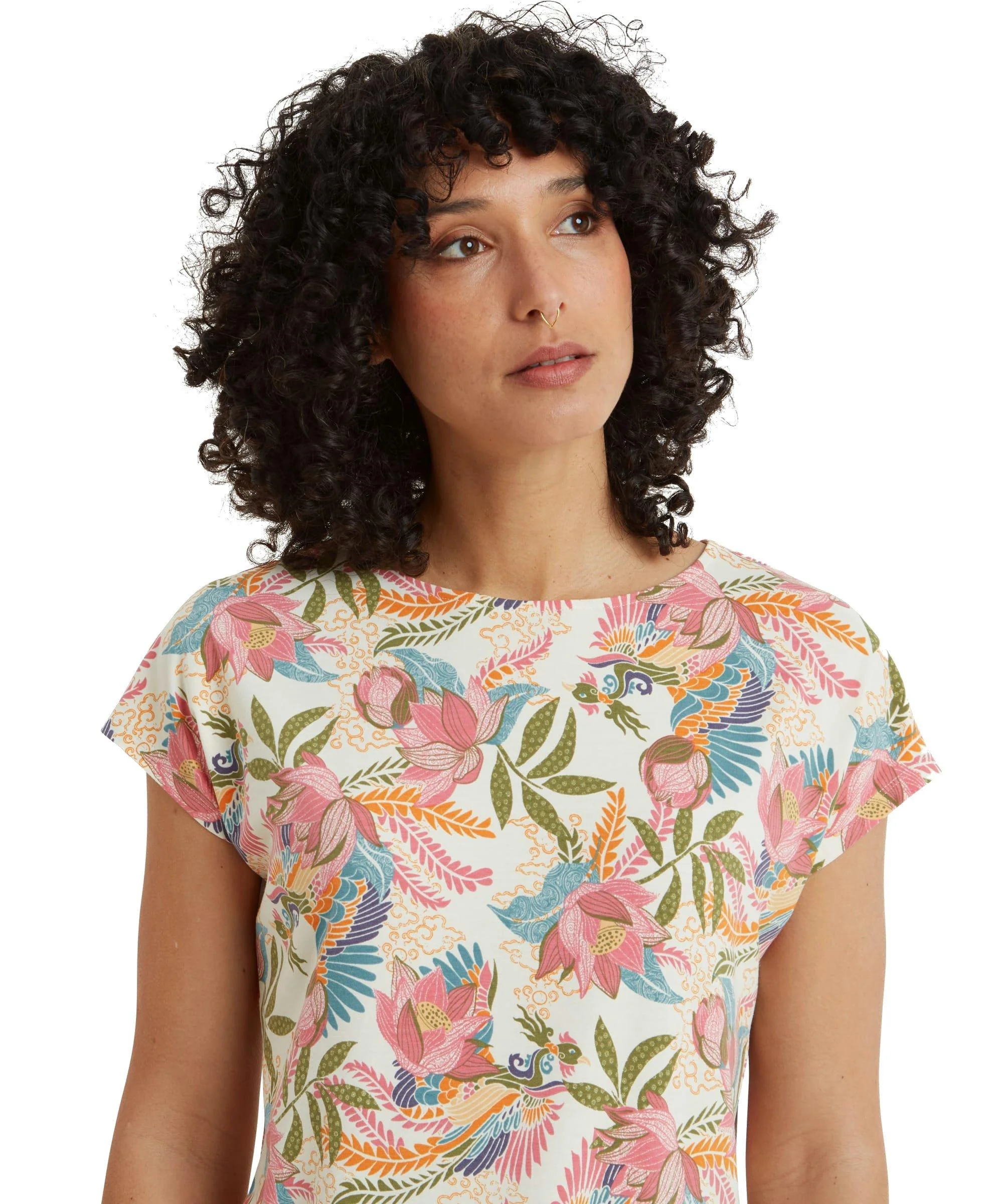 Women's Neha T-Shirt - Cream / Multi - Image 3