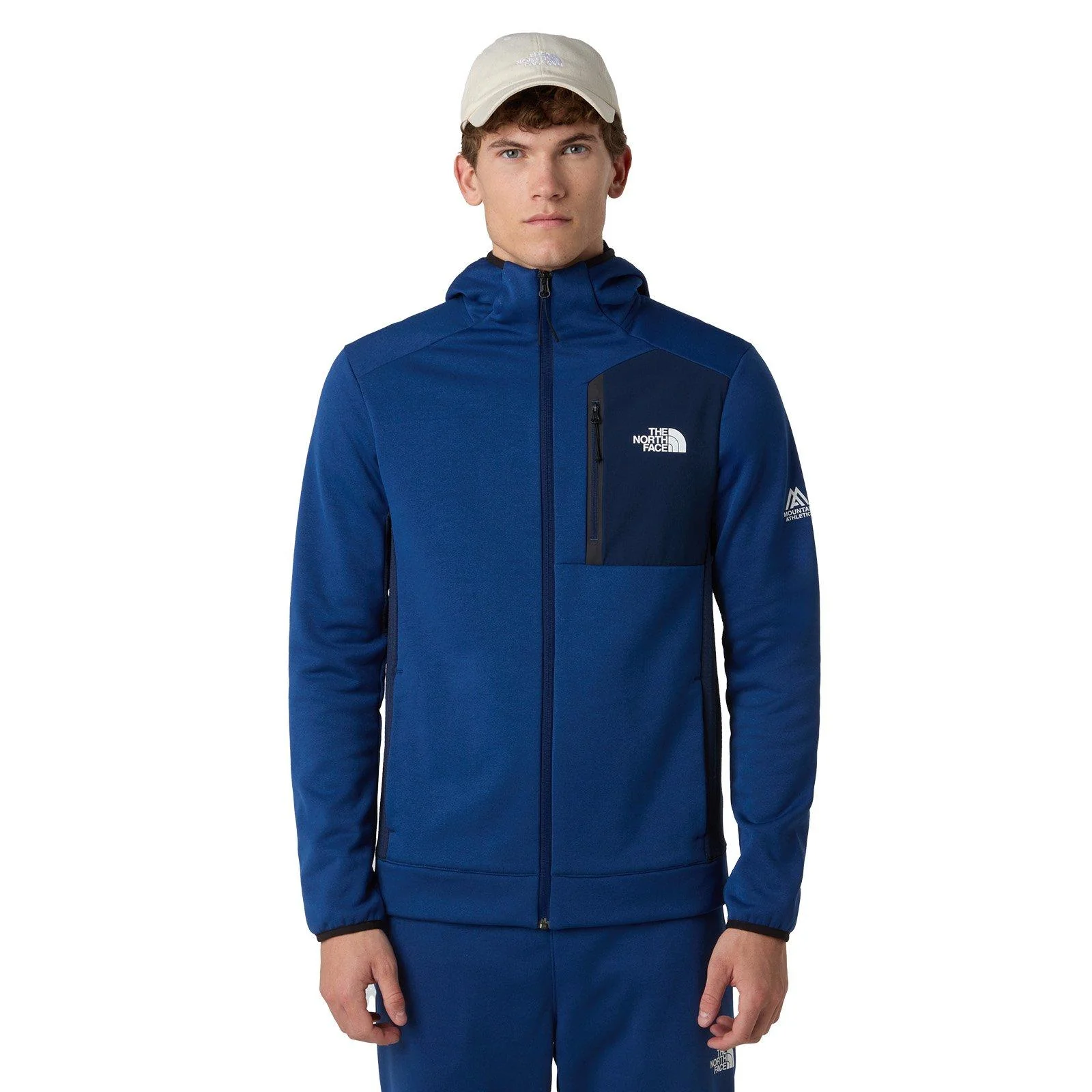 Men's Mountain Athletics Full Zip Hooded Fleece - Blue - Image 3