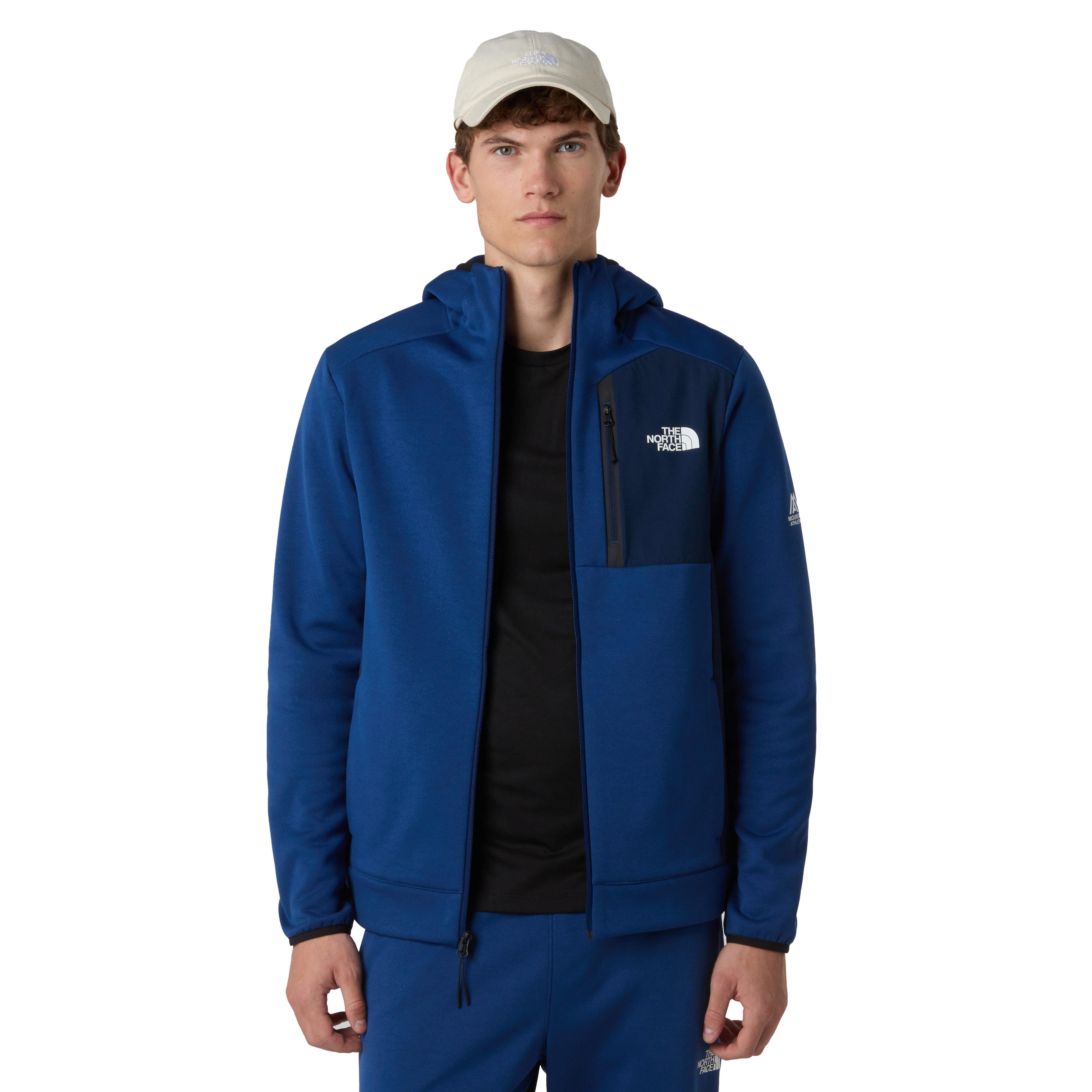 Men's Mountain Athletics Full Zip Hooded Fleece - Blue - Image 7