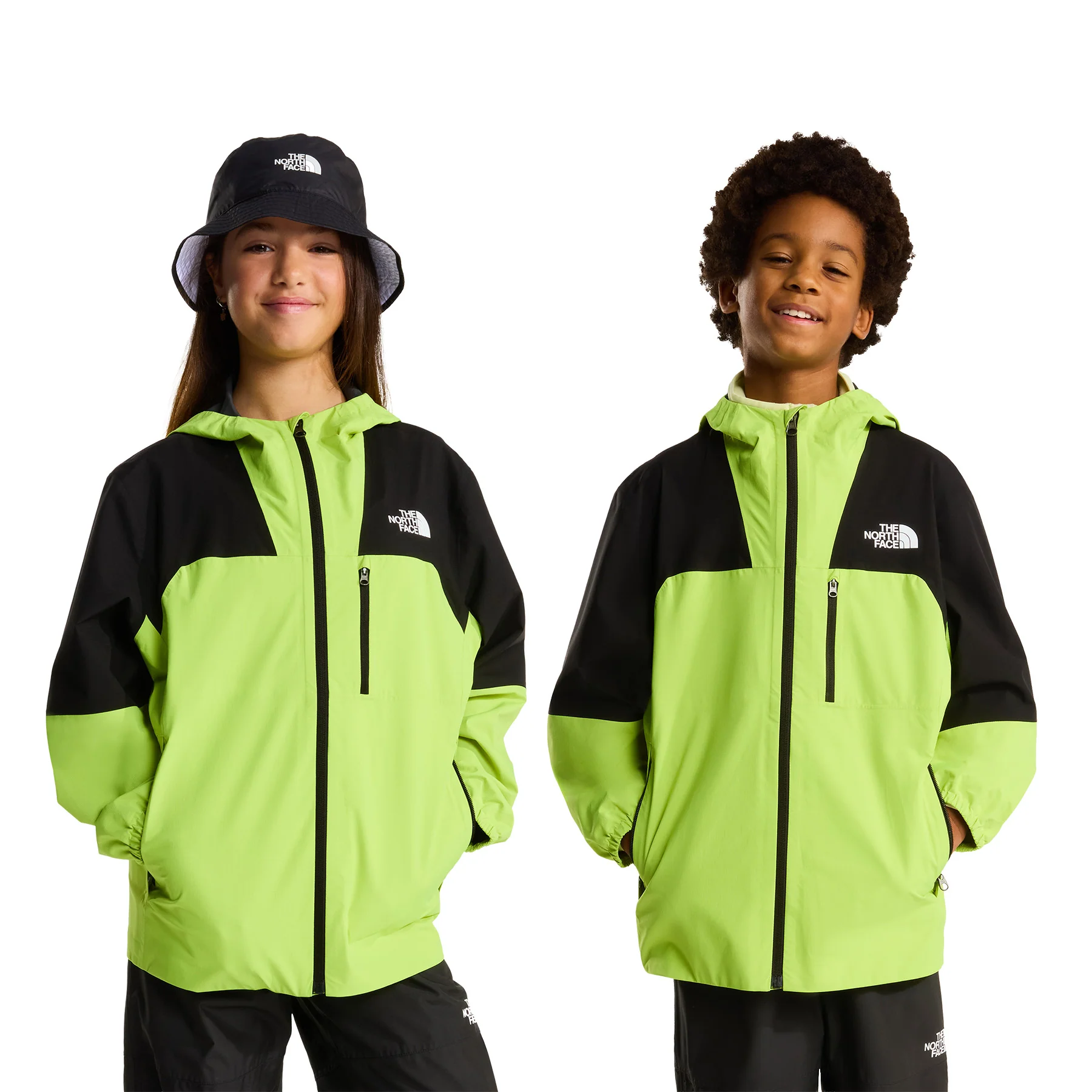 Teens' Hike Packable Waterproof Shell Jacket - Yellow / Black - Image 3
