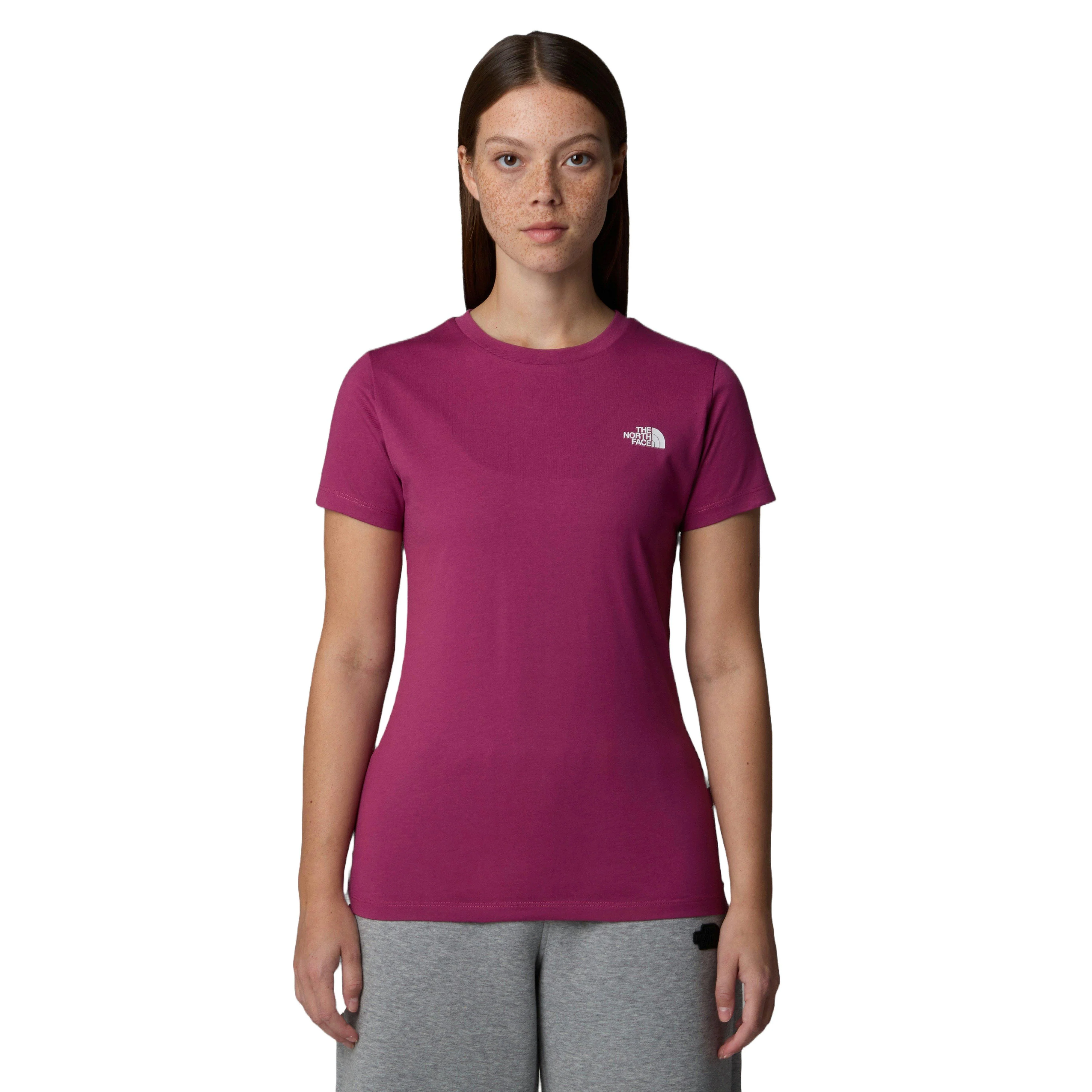Women's Simple Dome Short-Sleeve Slim T-Shirt - Purple - Image 3